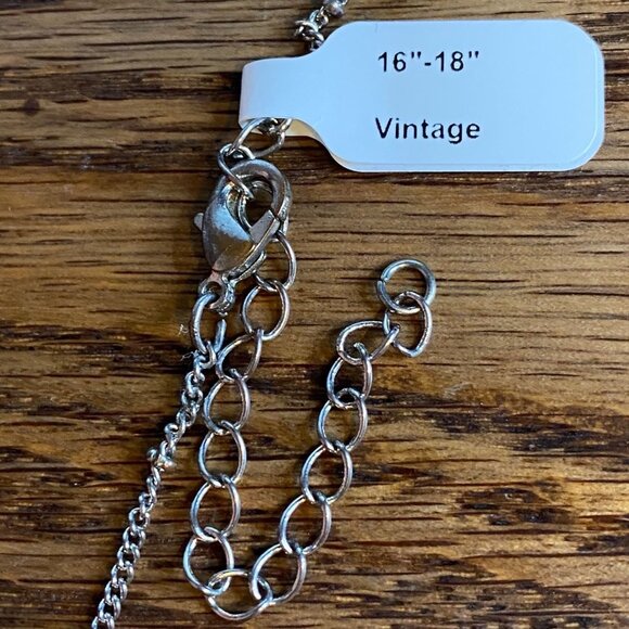 16"-18" Necklace Silver-Tone Vintage Jewelry - Picture 4 of 4
